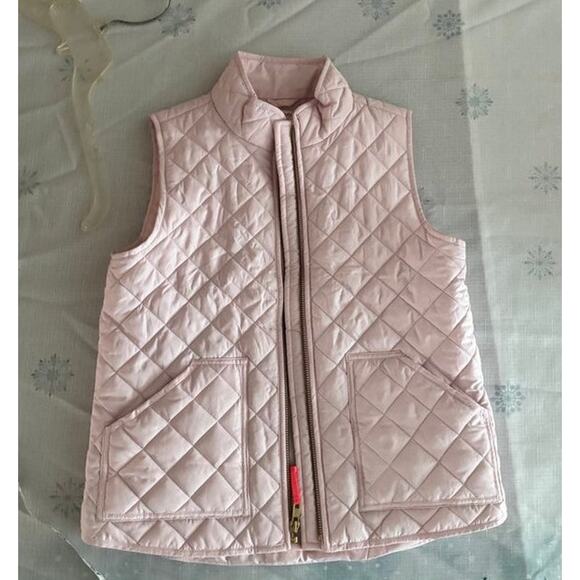 J.Crew Crewcuts Girls Size 8 Quilted Pink Puffer Vest Zip Up Winter Layering - Picture 11 of 16